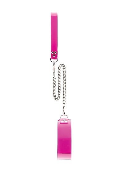 НаручникиTranslucent Slave Collar with Velcro Pink фото 1 — Твой Каприз