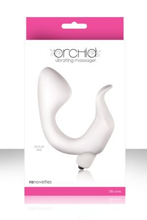 Вибромассажер G-точки и клитора ORCHID белый — Твой Каприз