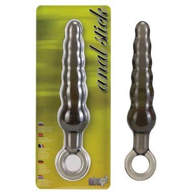 Темно-серая силиконовая анальная цепочка — Твой Каприз