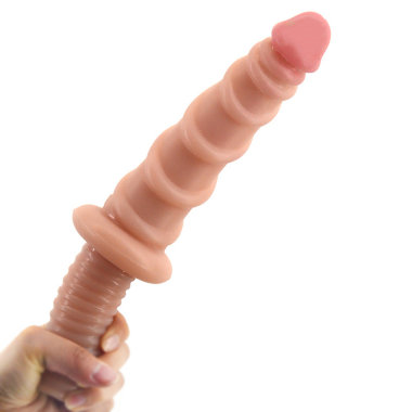 Ребристый дилдо с удобной ручкой — Твой Каприз