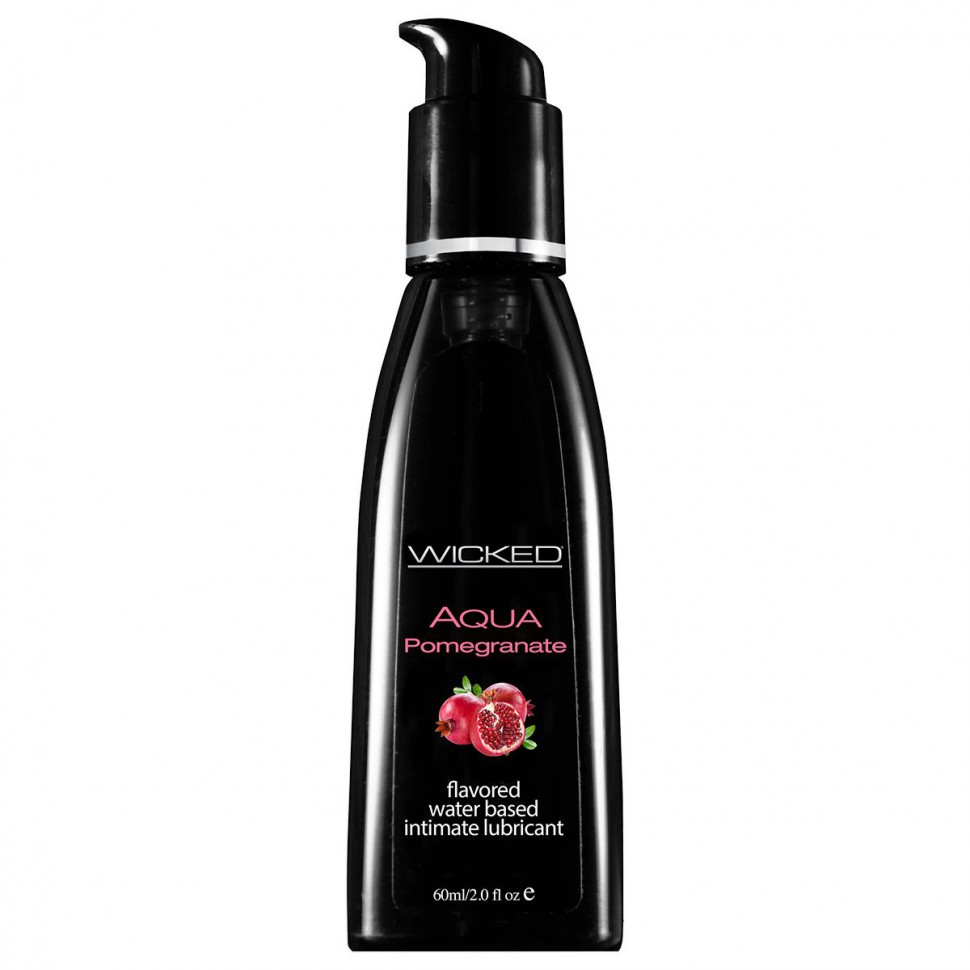 Лубрикант со вкусом граната WICKED AQUA Pomegranate 60 мл фото 1 — Твой Каприз