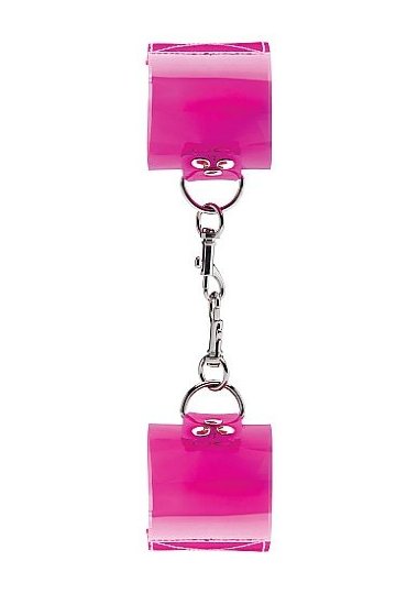 НаручникиTranslucent Handcuffs with Velcro Pink — Твой Каприз