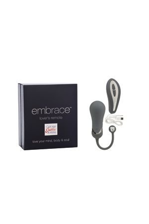 Вибро-яйцо EMBRACE LOVERS REMOTE с дистанционным пультом серое — Твой Каприз
