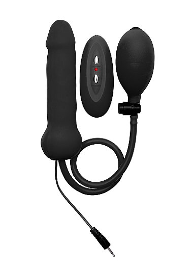 Расширяющийся анальный виброплаг Inflatable Vibrating Silicone Dong — Твой Каприз