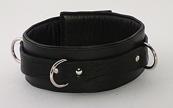 Ошейник средний (подшитый, с подкладкой) черный — Твой Каприз