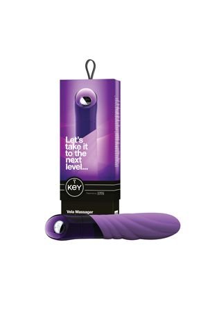 Вибромассажер рельефный VELA фиолетовый — Твой Каприз