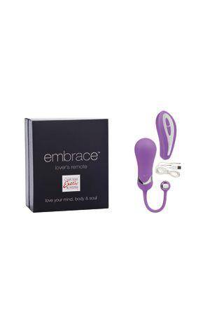 Вибро-яйцо EMBRACE LOVERS REMOTE с дистанционным пультом фиолетовое фото 1 — Твой Каприз