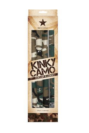 Ошейник с поводком Kinky Camo камуфляж фото 1 — Твой Каприз