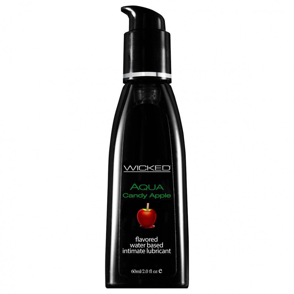 Лубрикант со вкусом сахарного яблока WICKED AQUA Candy Apple 60 мл фото 1 — Твой Каприз