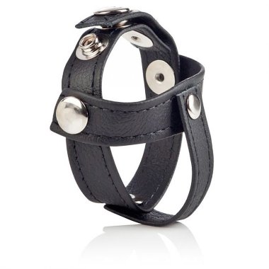 Кожаная утяжка с разделителем мошонки COLT — Твой Каприз