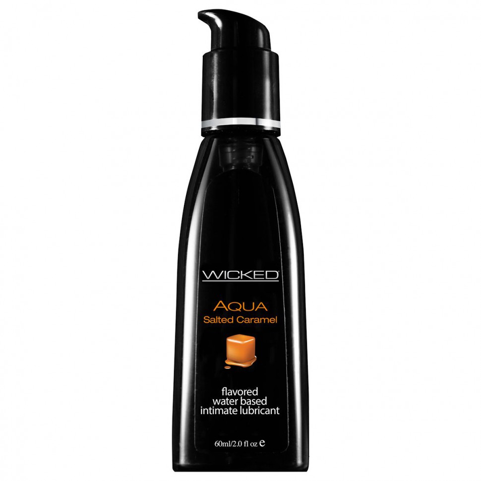 Лубрикант со вкусом соленой карамели WICKED AQUA Salted Caramel 60 мл фото 1 — Твой Каприз