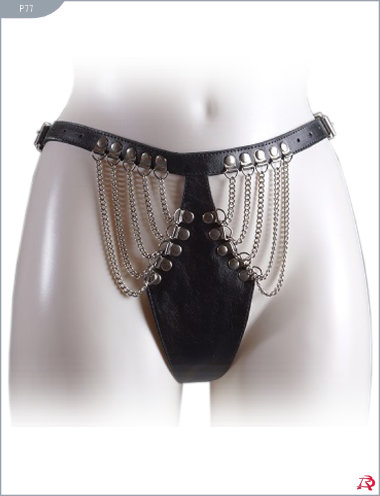 Женские трусики на ремешках,отделанные цепочками — Твой Каприз