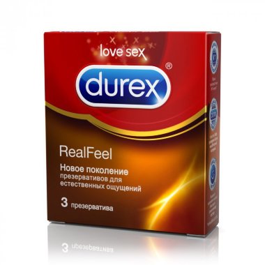 Презервативы Durex 3 RealFeel для естественных ощущений — Твой Каприз