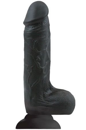 Фаллоимитатор Colours - Softies 7 Dildo - Black на присоске черный — Твой Каприз