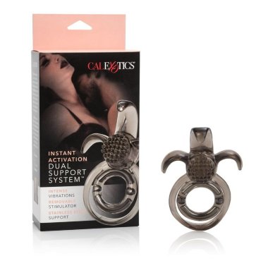 Эрекционное кольцо для пениса и мошонки со стимуляцией клитора DUAL — Твой Каприз