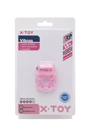 Эрекционное кольцо Vibrus I с вибрацией розовое — Твой Каприз