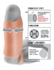Насадка увеличитель Real Feel Enhancer XL с кольцом на мошонку телесная фото 2 — Твой Каприз