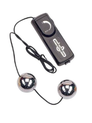 Вагинальные шарики с вибратором серебристого цвета — Твой Каприз