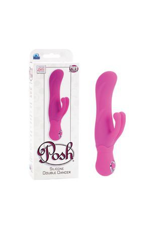 Вибромассажер Хай-Тек Silicone Double Dancer розовый фото 1 — Твой Каприз