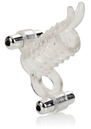 Насадка-эрекционное кольцо с 2-мя мини-вибраторами — Твой Каприз