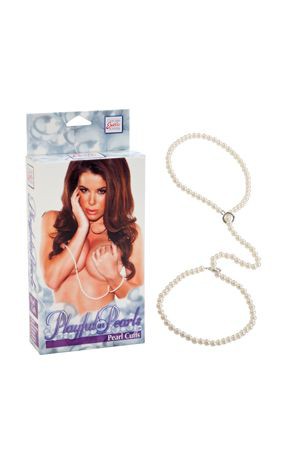 Наручники из полиэстера с жемчугом PLAYFUL IN PEARLS-PEARL CUF белые фото 1 — Твой Каприз