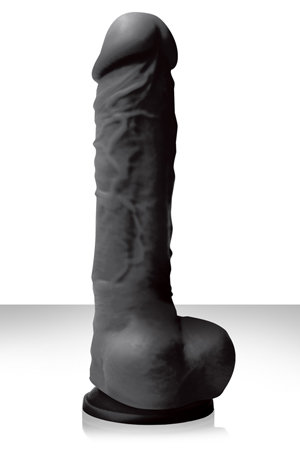 Фаллоимитатор Colours - 8 на присоске черный — Твой Каприз