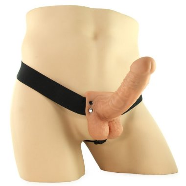 Полый страпон на ремне 7 Hollow Strap-On with Balls — Твой Каприз