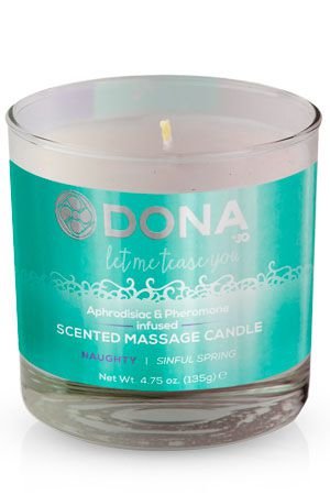 Массажная свеча DONA Scented Massage Candle Naughty Aroma: Sinful Spring — Твой Каприз