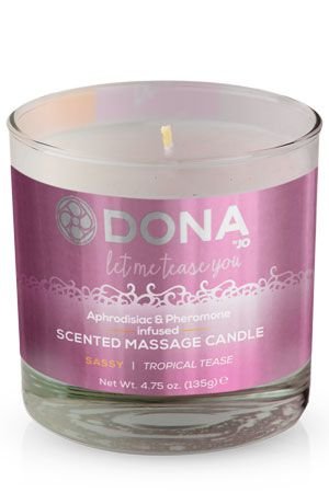 Массажная свеча DONA Scented Massage Candle Sassy Aroma Tropical Tease — Твой Каприз