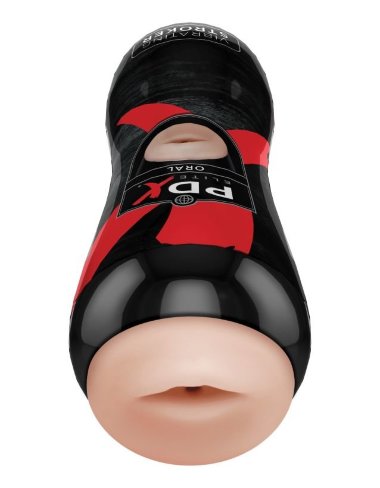 Мастурбатор-ротик в тубе с вибрацией PDX ELITE Vibrating Oral Stroker — Твой Каприз