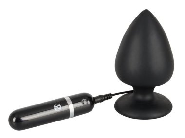 Анальная пробка на проводе с пультом ДУ Black Velvets Vibrating Plug — Твой Каприз
