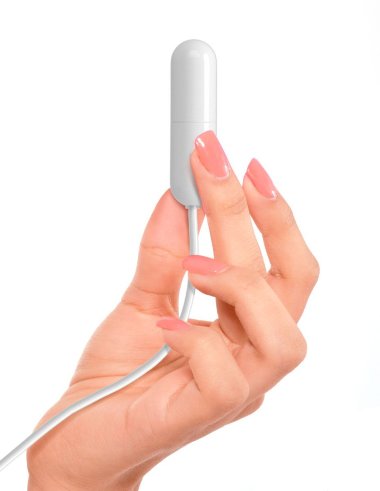 Вибро-пуля USB SLIM BULLET на проводе малая белая — Твой Каприз