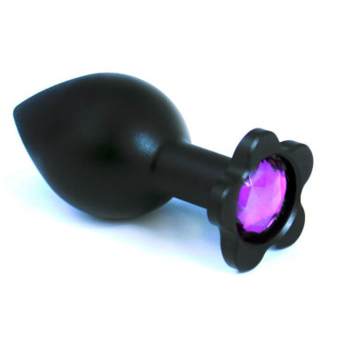 Металлическая пробка со стразой в форме цветка — Твой Каприз