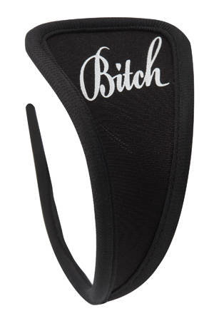 Вибростимулятор клитора с трусиками Strapless Thong Bitch черный — Твой Каприз