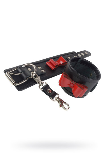 Наручники с красными лаковыми объемными бантами — Твой Каприз