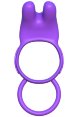 Эрекционное кольцо Twin Teazer Rabbit Ring на пенис и мошонку фиолетовое с вибрацией фото 2 — Твой Каприз
