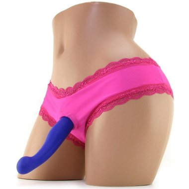 Трусики женские для крепления фаллоимитаторов Love Rider Hipster Harness розовые — Твой Каприз