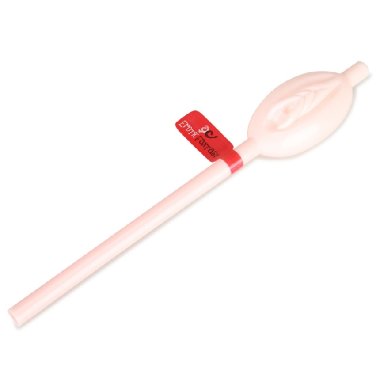 Трубочка для напитков бежевая в виде вагины — Твой Каприз