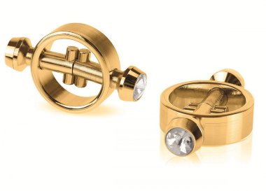 Золотые зажимы на соски на магните Magnetic Clamps — Твой Каприз