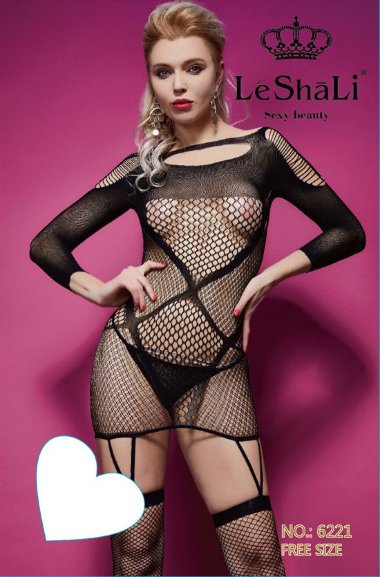 Эротическое платье с имитацией чулок LeShaLi — Твой Каприз