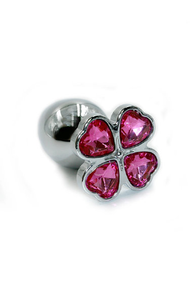 Анальная пробка алюминиевая с цветком — Твой Каприз