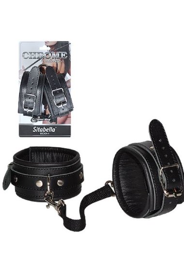 Кожаные оковы Sitabella Chrome Collection — Твой Каприз