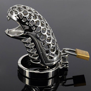 Металлическая клетка на пенис Змея — Твой Каприз