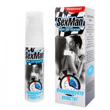 Крем с удобным дозатором пролонгатор для мужчин SEXMAN — Твой Каприз
