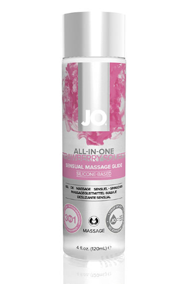 Массажный гель-масло ALL-IN-ONE Massage Oil клубничный — Твой Каприз